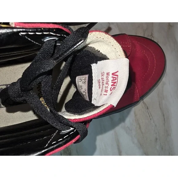Vans Sk8 Hi The Simpsons Bart Black White Red Mens Size 7 Rare